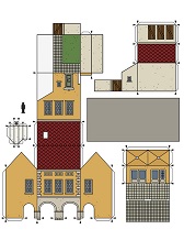 ocuklar iin hazr ev model maketi ablonu, paper craft model house